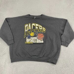 Indiana Pacers Sweatshirt Men 2XL Gray Basketball Ultra Game NBA Crewneck